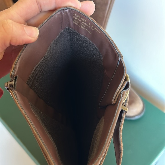 Clarks Leather Knee High Boots Brown With Box - Picture 6 of 8